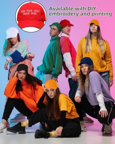 Image of Foaincore 36 Pack Blank Baseball Cap Bulk Adjustable Back Strap Sublimation Hats Plain Unisex Trucker Hat for Men Women