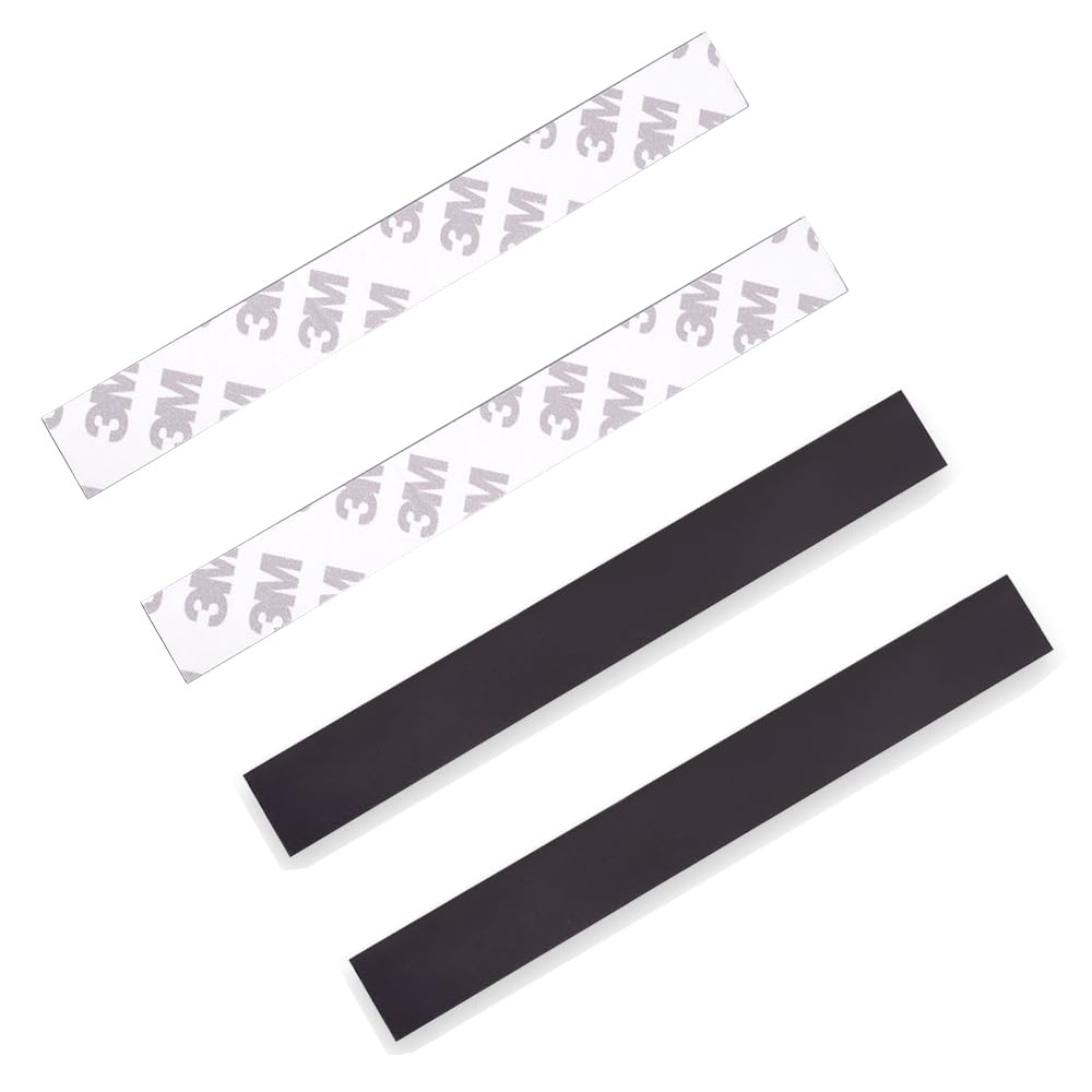 RecDec 4 Pack Under Cabinet Lights Magnetic Strip Replacement Sticker Magnet Back Adhesive Mount Holder for Motion Sensor Light Cupboard Sink Closet Lighting LED Under Counter Lamp Bar