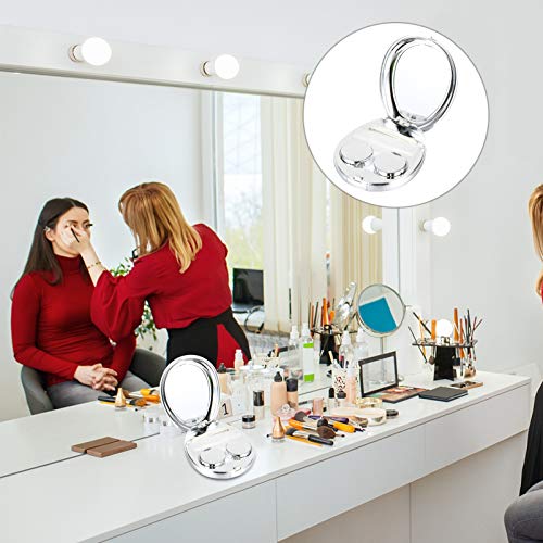 EXCEART Kit de Viagem para Estojo Porta-Contêiner Com Pinça E Espelho de Garrafa de Solução para Mul