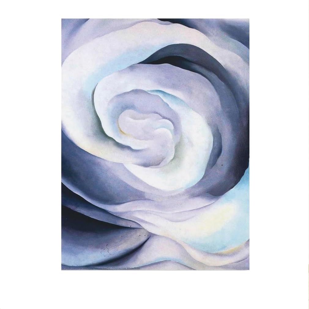 LHHJF LJHFA Georgia O'Keeffe Poster White Rose Canvas Painting Georgia O'Keeffe Wall Art And Prints Flower Picture For Home Wall Decor 40x60cmx1 No Frame