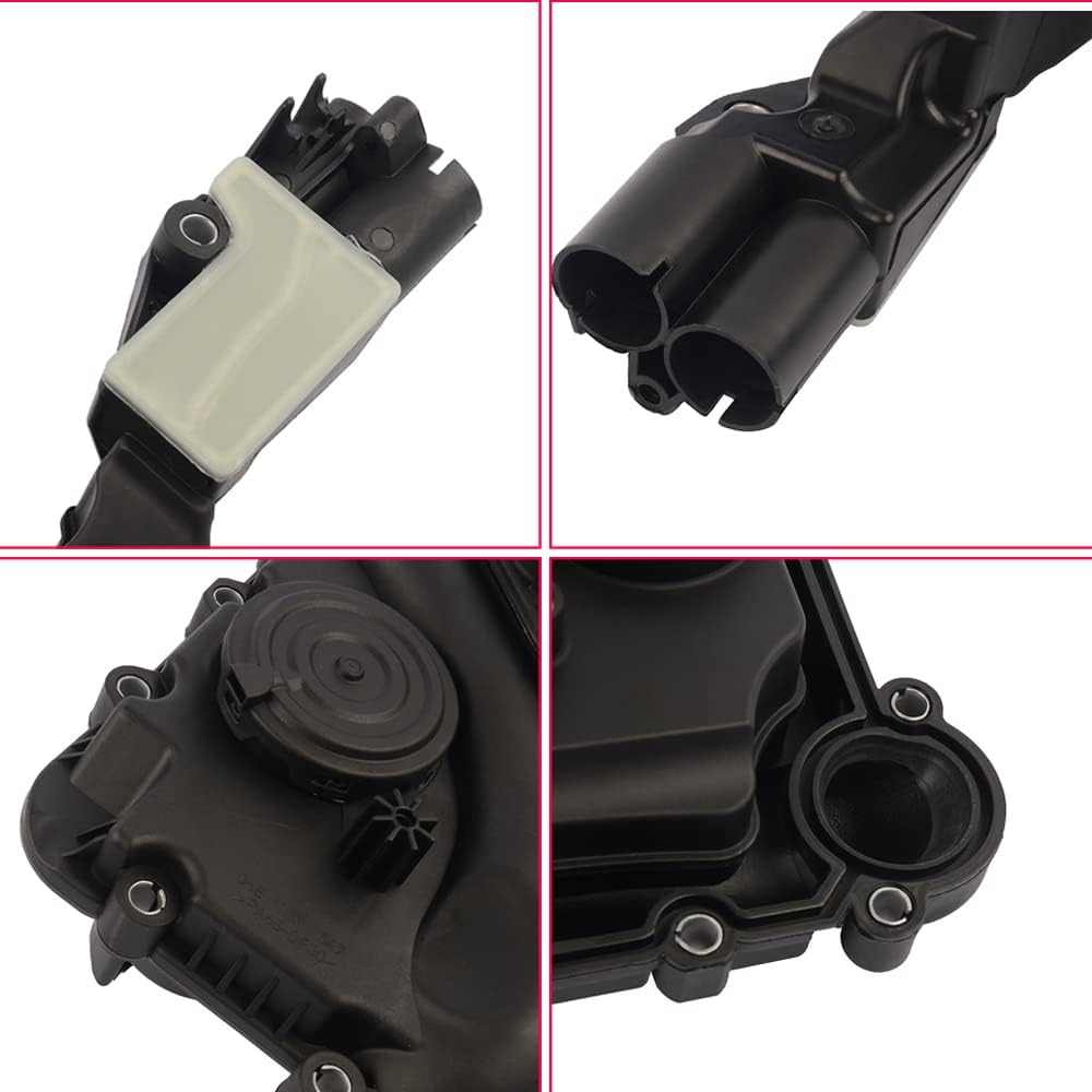 Crankcase Vent Valve Oil Separator Replacement for 2012-2017 Audi Q5 A6 C6 A5 Q7 3.0L CGWA CGWD Part # 06E103547F 06E103547Q Flynsu