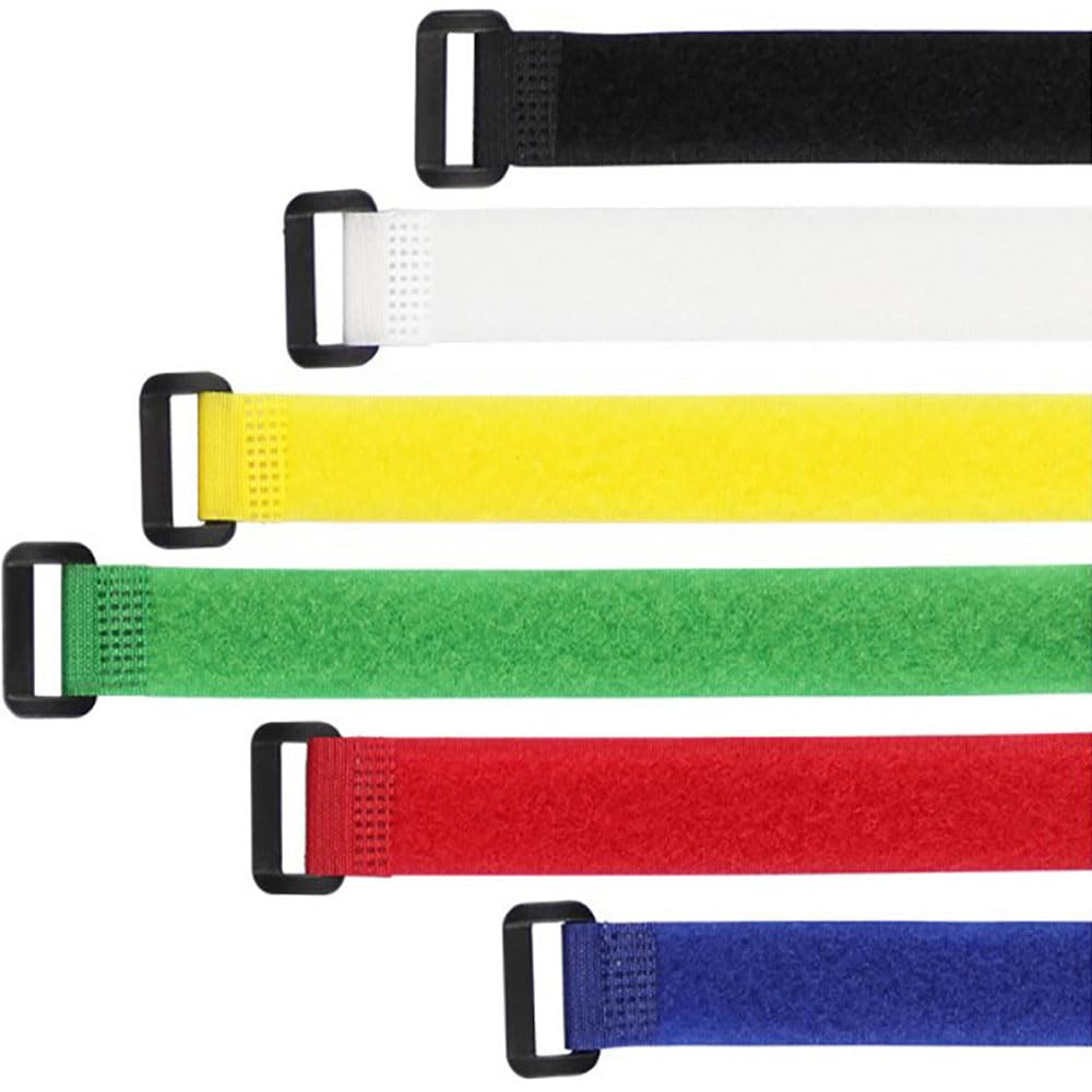 9 correas ajustables para portabicicletas, correas estabilizadoras de rueda de bicicleta, correa reutilizable con agarre de gel para hebilla de rueda de bicicleta, cinta de encuadernación de alambre (3 colores, 1 x 23.6 pulgadas) 4