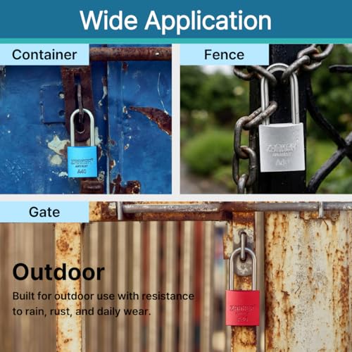 Image of A40 Keyed Padlock - Aluminum Body, Stainless Steel Shackle(SUS 304), Blue, 1-Pack