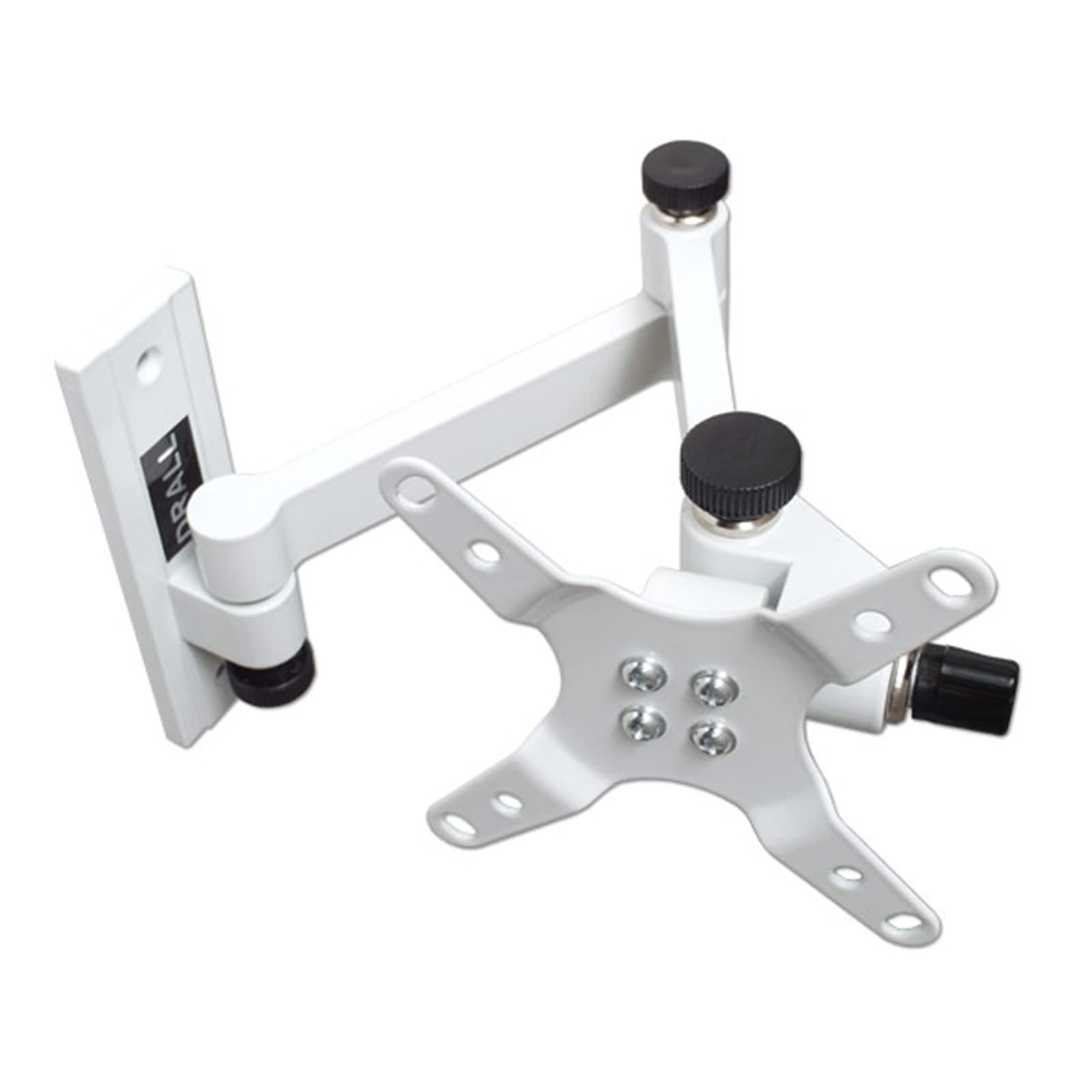 Drall Soporte de Montaje en Pared para computadora portátil (Aprobado por TÜV SÜD) Blanco con Adaptador de portátil Bandeja de Placa Plata Modelo: L52W-IP3S