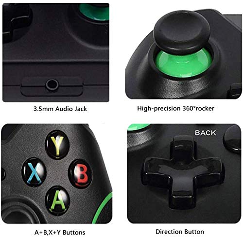 xuelili Controle com fio para Xbox one, controle do Xbox One com fio com vibração dupla e design ava