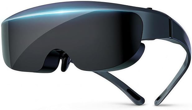 AR Glasses, 1080P OLED Display, 3000-Nit Ultra-Bright, Up to 400" Virtual Screen, 0-600 Myopia Adjustment, All-in-One Immersive XR Glasses Built-in Speakers for iOS & Android