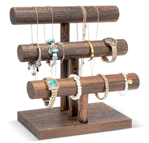 ブレスレットスタンド 腕時計スタンド 3段 アクセサリーホルダー T型 ウォッチスタンド 取り外し可能 ディスプレイ おしゃれ 組立て簡単