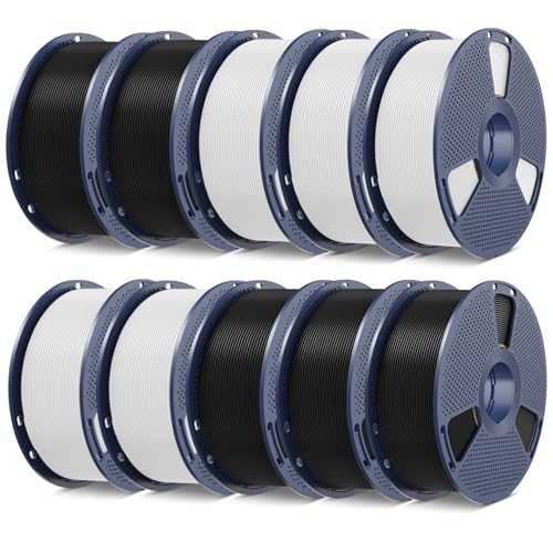 SUNLU 1KG*10 PLA+ Filament 1.75mm, Enhanced Durability and High Strength, Toughness Filament, 1kg per Spool, 10 Pack, Ne