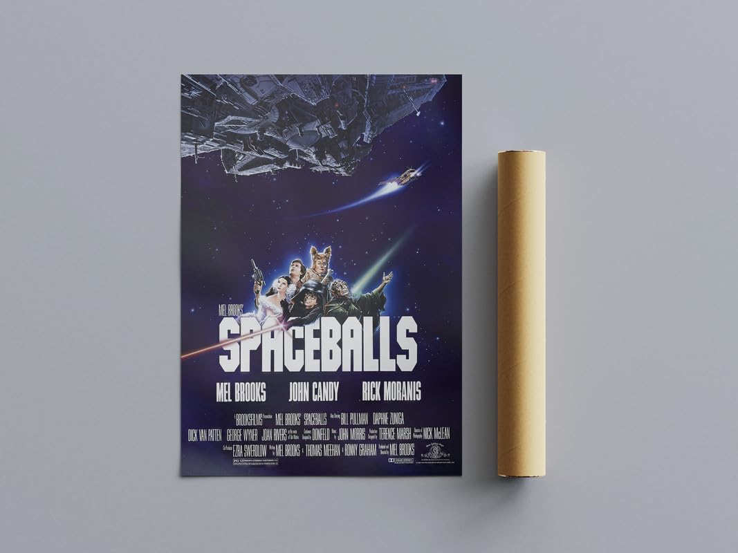 Pixie Posters Multi Colour 80S Classic Movie Posters Spaceballs Wall Art (A4 Size 21Cmx29.7cm)