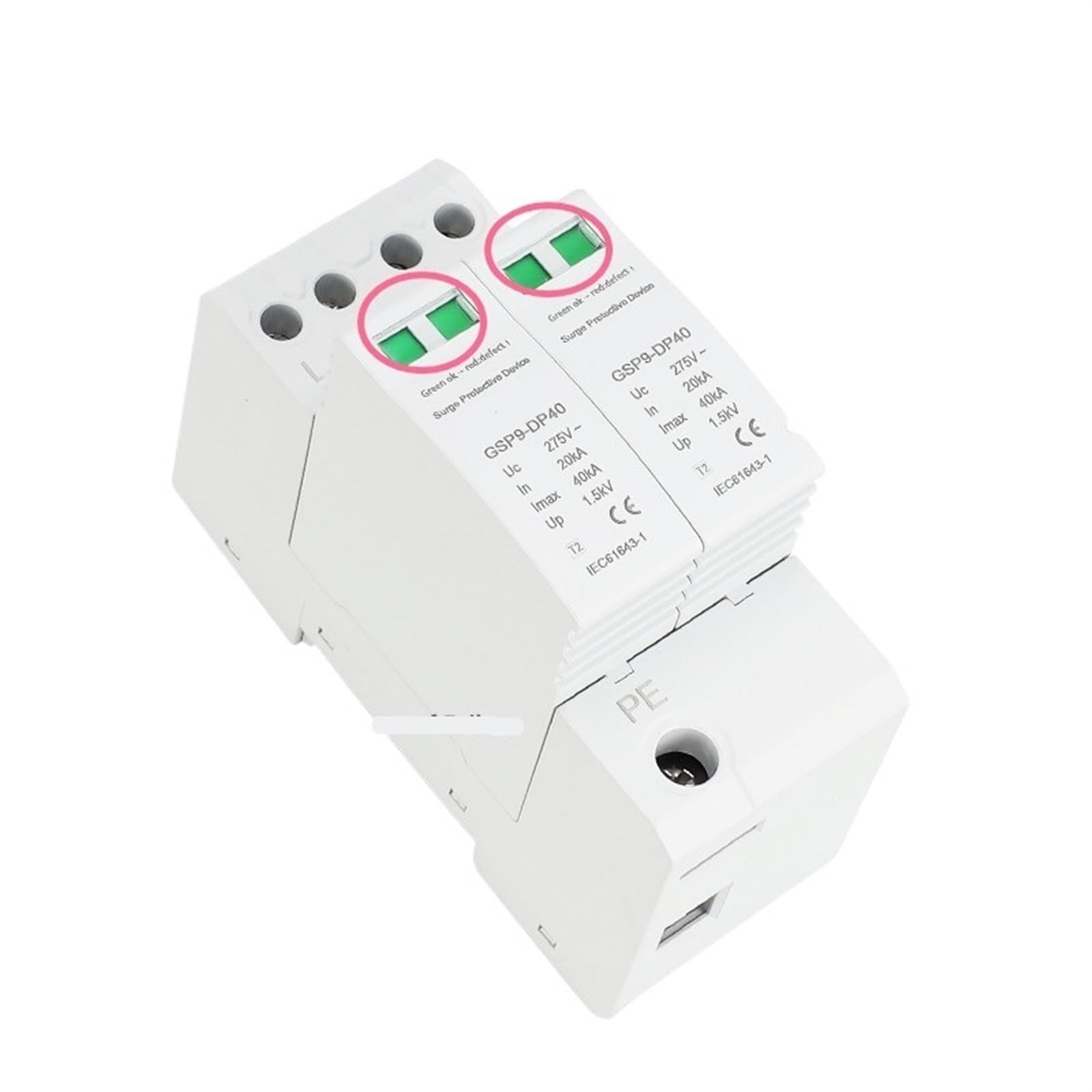 GSP9 3P + N 36mm SPD 20~40KA parafoudre Protection contre la foudre dispositif parafoudre basse tension AC275V SPD 1 pièces