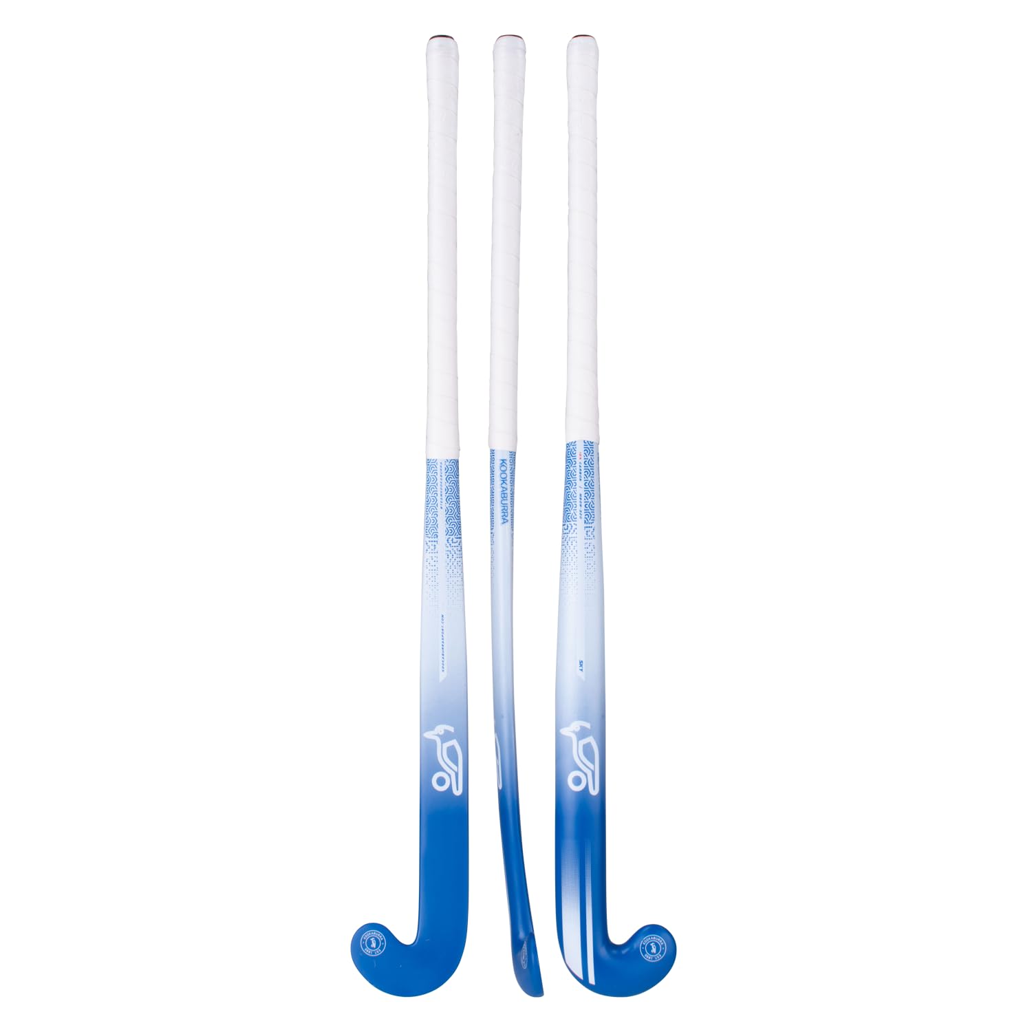Kookaburra Unisex Sky Mid Bow Field Hockey Stick, Blue/White