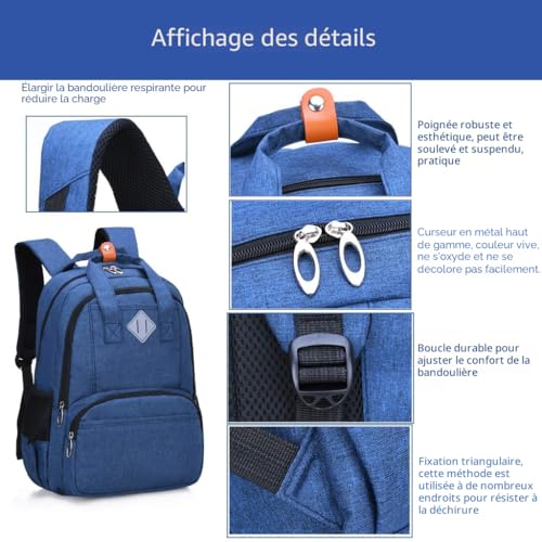 Sac d'école garçon et cartables scolaires fille avec sac multi-poches étanche - 6