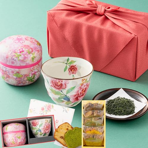 川本屋茶舗 美濃焼 湯呑み 高級 日本茶 かいろう 自家製 パウンドケーキ5個セット 保存料・着色料・香料 不使用 洋菓子 お菓子 誕生日プレゼント 風呂敷包み