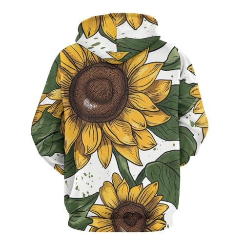 Sweatshirt Feuille de Tournesol Idéal pour Vos Sorties Décontractées