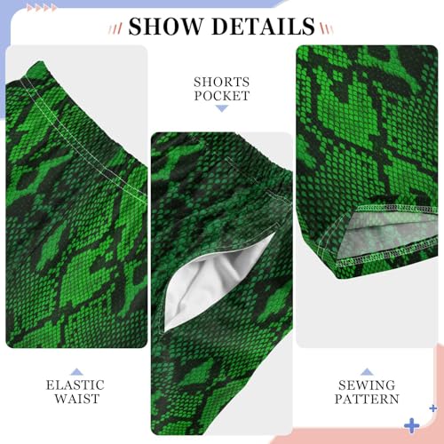 Abstract Green Snake Skins Boys Track Pants Toddler Casual Pants Sweatpants Kids Athletic Pants for 6-8 Years4