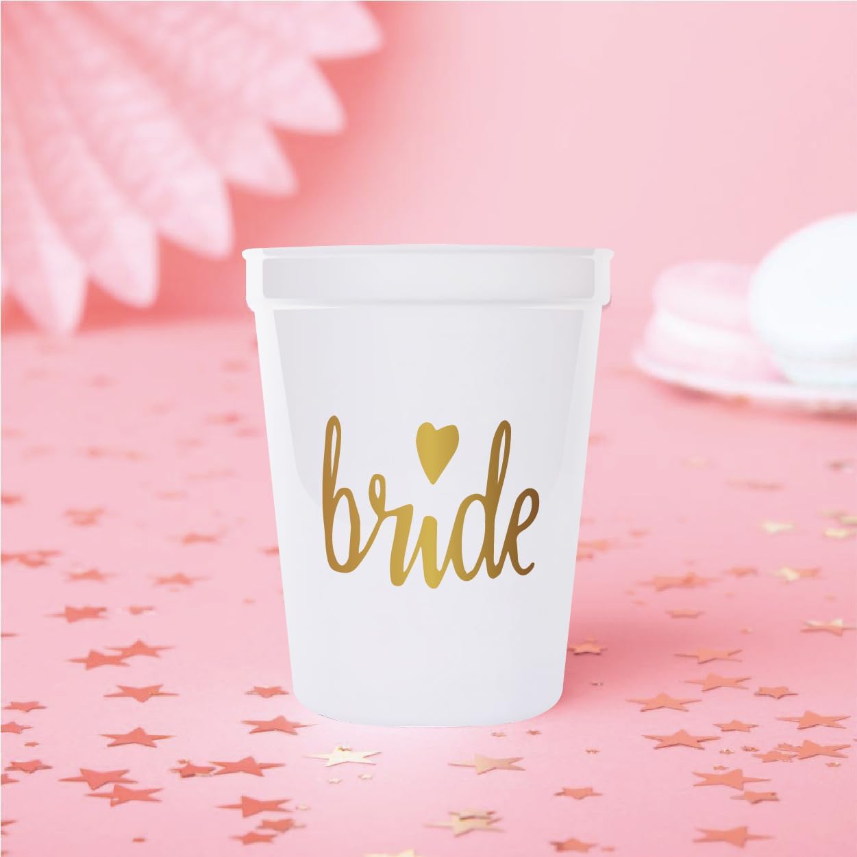PartyGifts&beyond Bachelorette Party Cups 13packs Bride Squad Plastic Cups for Bridesmaid Bridal Shower Wedding Decorations(Pink)