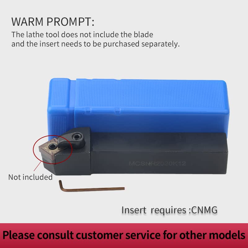 1pc MCSNR Lathe Cutting Tools Set MCSNR2020K12 MCSNR2525M12 External Turning Tool Holder(no Inserts)(MCSNL1616H12)