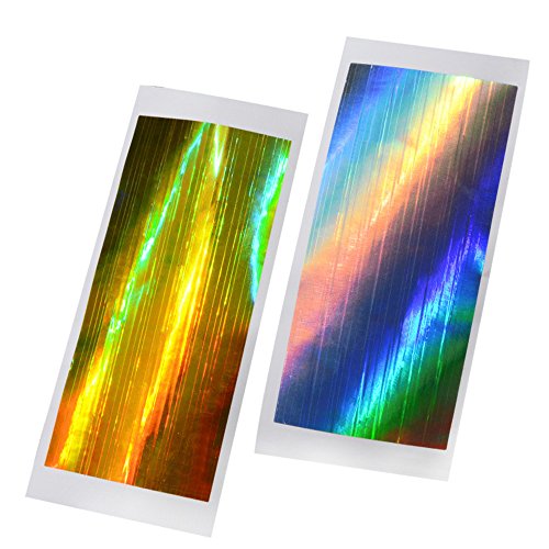 enForten 2 Sheets Holo Strip Tape Laser Ultra Thin Line Nail Stickers Foils Decals for Nail Art Design Colorful Nail Accessories DIY