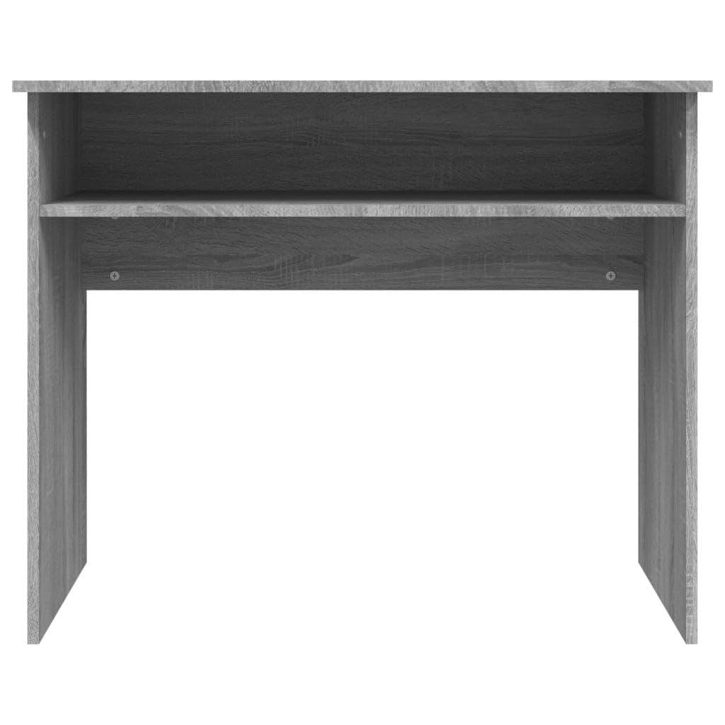 Schreibtisch Grau Sonoma 90x50x74 cm aus Holzwerkstoff Robuster und moderner Computertisch mit Ablagefach für platzsparende Büroorganisation im Home Office Wohnzimmer Jugendzimmer
