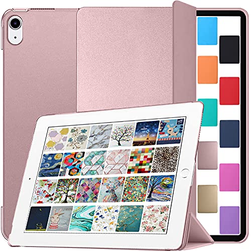 Image of DuraSafe Cases for iPad PRO 11 Inch 2018 1 Gen [ PRO 11 1st ] A1980 A1934 MTXN2HN /A MTXP2HN /A MTXR2HN /A MTXQ2HN /A MTXT2HN /A MTXU2HN /AiPad Cover with Translucent Frosted Hard Back - Rose Gold