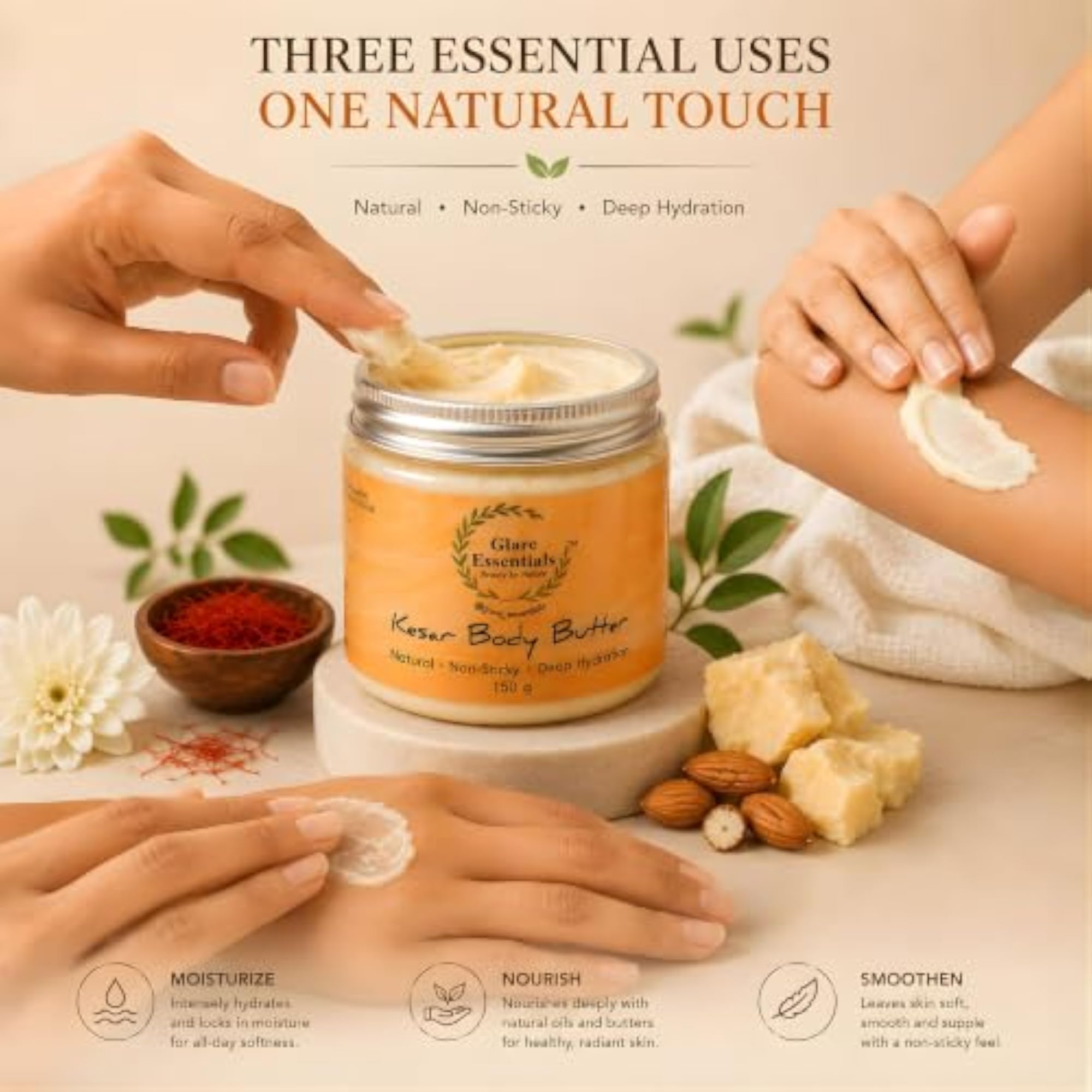 Kesar Body Butter Moisturizer with Saffron & Mango Butter