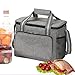 Sac Isotherme Repas,15L Sac à Déjeuner Iisolants-Sac Isotherme de Pique-Nique Portable Fourre Tout Sac Pliable Etanche Refroidisseur pour Travail/Ecole/Plage/Bureau Stockage Repas Boîte Sac (Cendre)