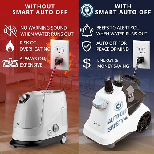 Image of SALAV Commercial Garment Steamer w /Smart Auto-Off, XL 3L Water Tank, 1800W