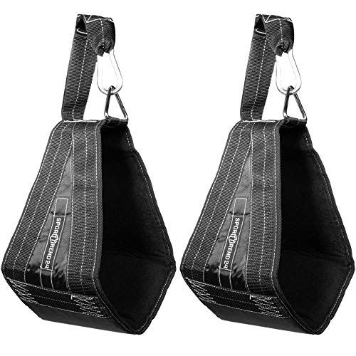 Sporttrend 24® Bauchtrainingsschlaufen schwarz im Set inkl Karabiner |...