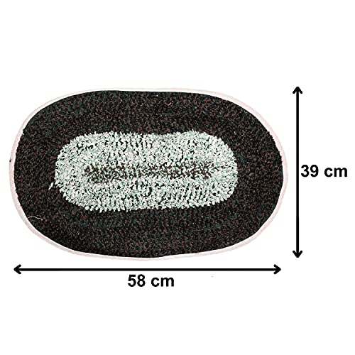 Image of Heart Home Cotton Indoor Doormat Dirts Trapper Mat Bath Door Mat Machine Washable for Porch /Kitchen /Bathroom /Laundry Room - Pack of 2 (Multicolor), Standard (HS39HEARTH022065)