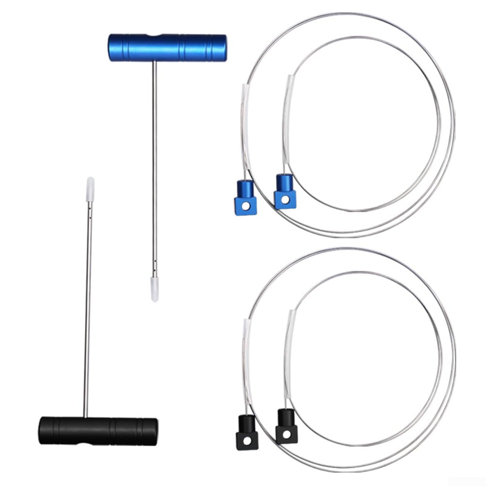 Generisch Ikejime - Set di attrezzi in acciaio inox con fili super lunghi per pesca in mare, uccisione di pesci umani per la conservazione di carne per tonno e sgombro (nero)