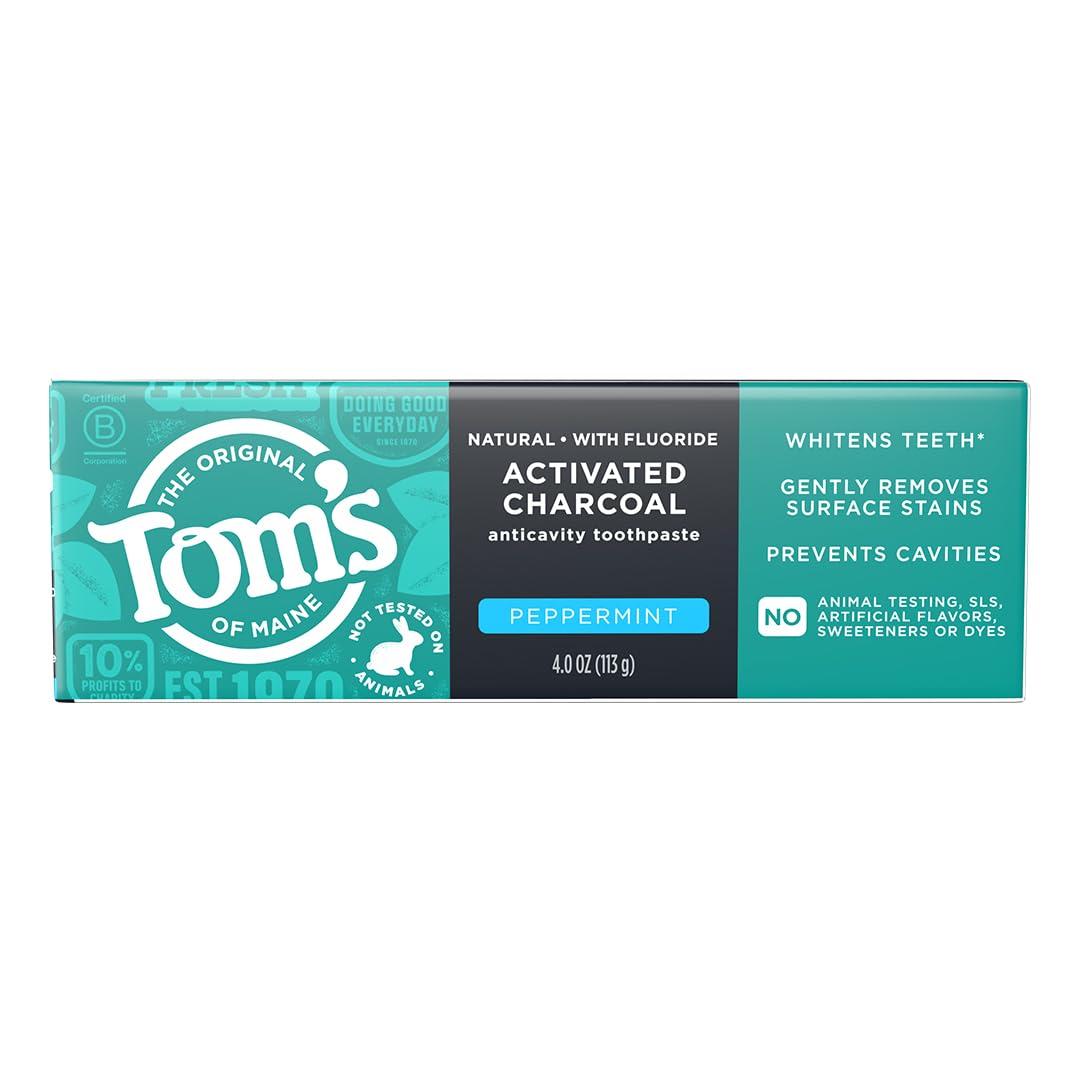 Tom's of Maine Natural Toothpaste, Charcoal, 4.0 oz.