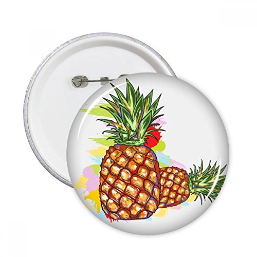 Pins badge fruit ananas rond bouton vêtements multicolore S