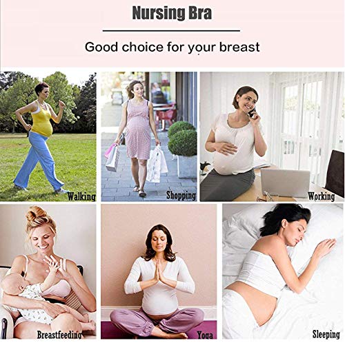 image for INTLMATE Nursing Bra Womens Seamless Sleep 3-Pack Bra Breastfeeding Ma