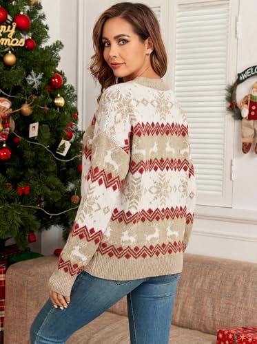 Image of ZAFUL Womens Oversized Sweaters 2025 Cable Knit Chunky Sweater Long Sleeve Crewneck Pullover Loose Outfits