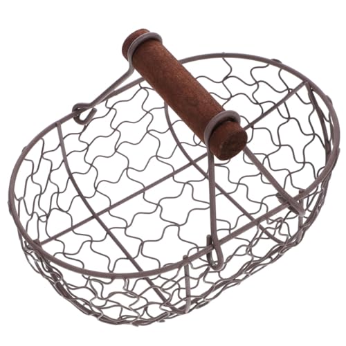 Ciieeo Küchenaufbewahrung Retro Metall Draht Eierkorb Für Frische Eier Obst Und Snacks Organizer Für Haus Und Garten Partys