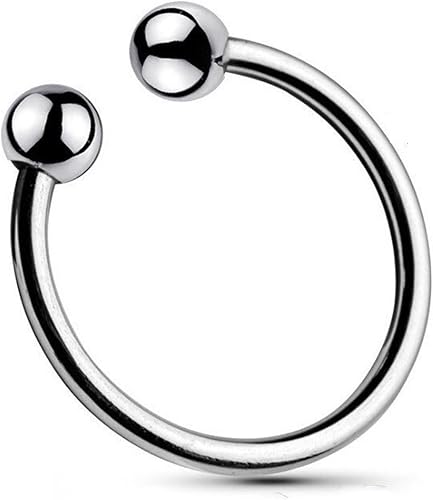 Doble bola de acero inoxidable con cabeza de pene glande anillo de pene aumento de orgasmo sexual, productos de juguete sexual retardar la