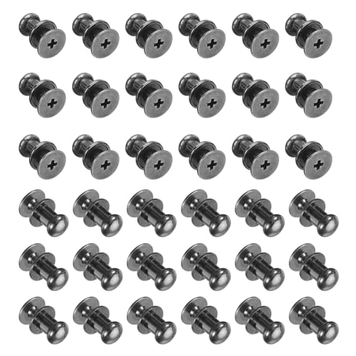 sourcing map 36 Pcs Mini Round Knobs, 5mm Small Drawer Pulls, Cabinet Knobs Handles Pulls for Dresser Closet Jewelry Box Gift Cases, Black