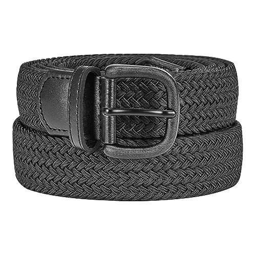 Men Plus Size Belt Braided Stretch Elastic Belts Black Blue Brown Big and Tall 47inch to 67inch