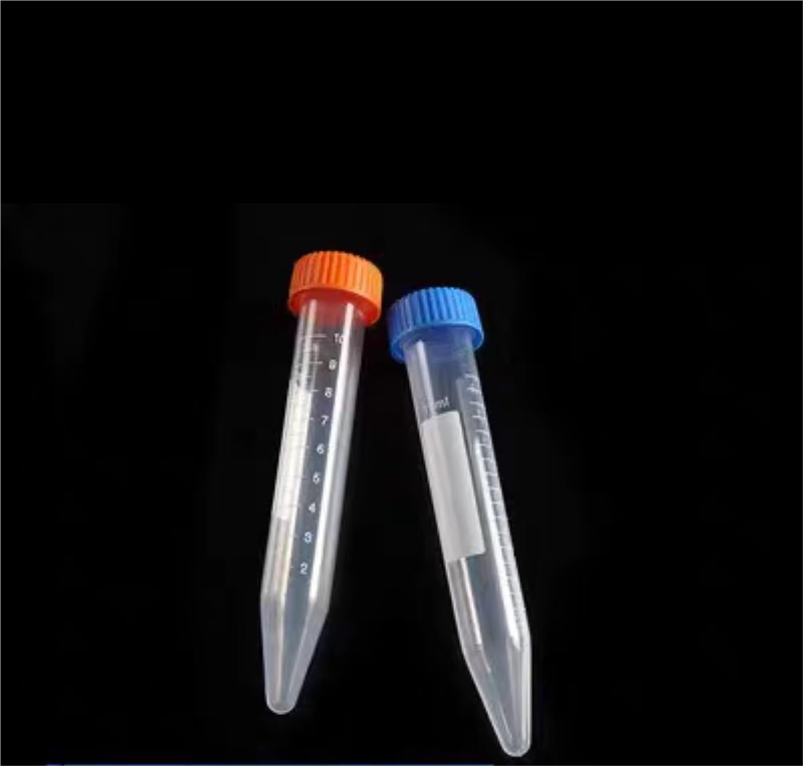 50 unids/Lote 15ml Tubo de centrífuga de plástico Transparente PP microcentrífuga Viales de Muestra Tubos de plástico con Tapas