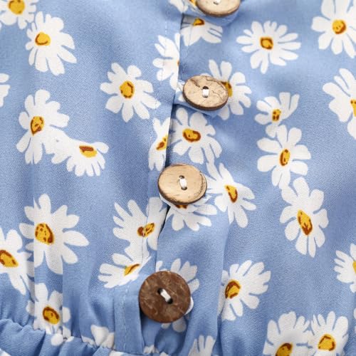 Image of Toddler Girl Clothes Baby Summer Cute Halter Romper 6 Months to 5 Years Old