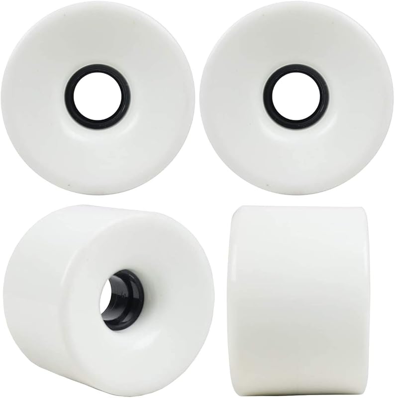 RaceBon Roues de Skate Longboard 60mm Dureté 78A Roues de Croisière Polyuréthane Roulements ABEC-7 et Entretoises Jeu de 4