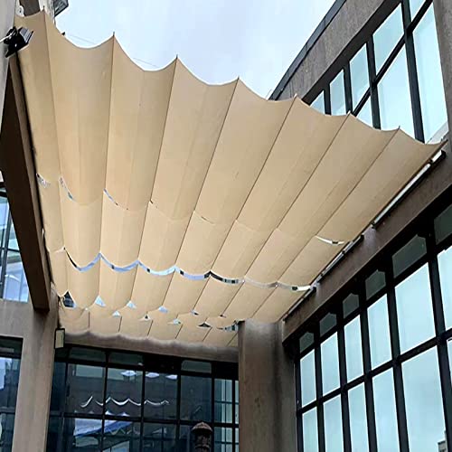 Vela de sombra ondulada retráctil impermeable en forma de U 8