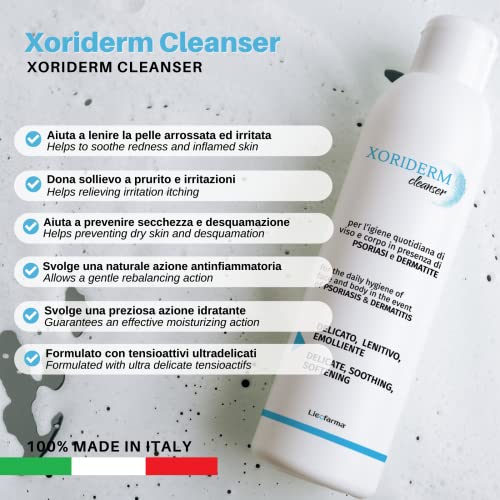 Xoriderm Eudermic Cleanser Face and Body 99% Natural Ingredients Useful in cases of Psoriasis and Dermatitis - Image 2