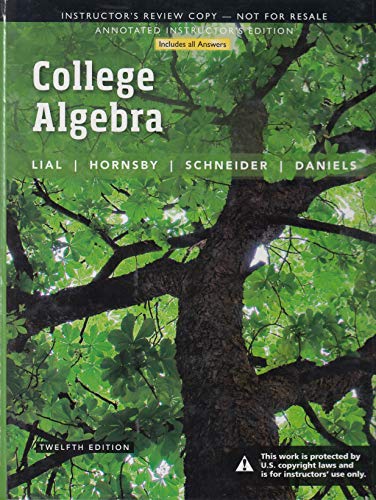Annotated Instructor's Edition for College Alge... 0134217659 Book Cover
