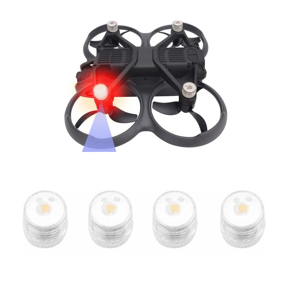 4 piezas de luz nocturna para DJI Avata 2 Drone rojo azul intermitente luz nocturna señal voladora luces LED flash luces para Avata 2 Drone accesorio