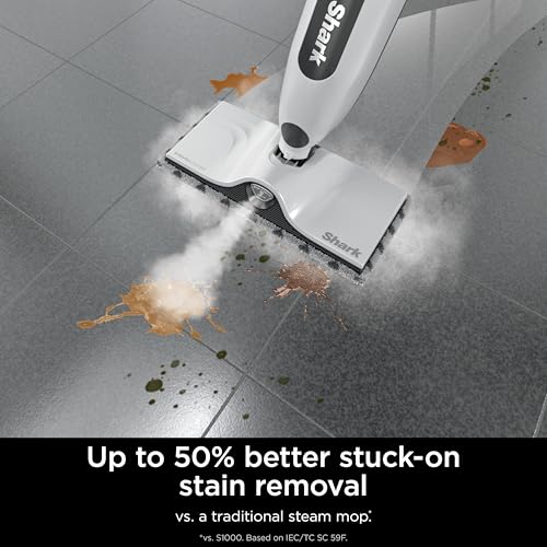 Image of Shark SteamSpot Steam Mop with Steam Blaster Technology, 3 Steam Modes, 2 Washable Pads, XL Removable Water Tank, Lightweight, Steam Cleaner for sealed Hard Floors, Hardwood, Tile, Laminate, S2001