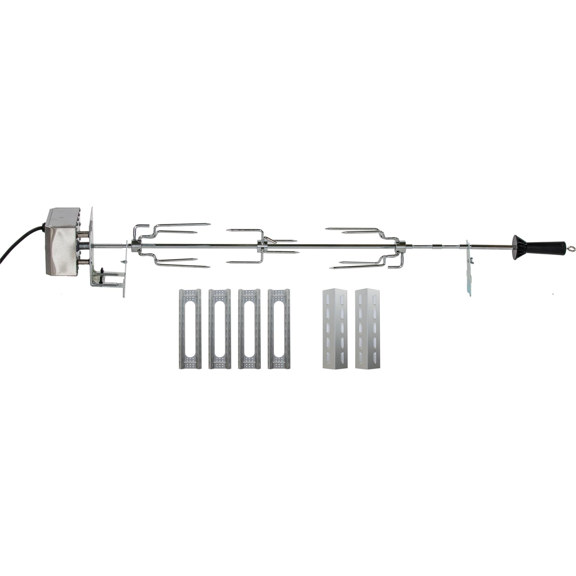 Campingaz Rotisserie Kit per polli e Altri Tipi di pollame, spiedo Universale Grills delle 3 Series & 4 Series, spiedo Elettrico incl. forchettone da Carne e Motore