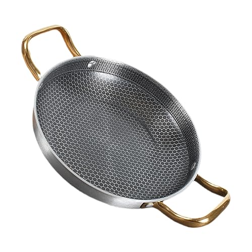 Mobestech Sartén Inoxidable de de Sartén Gruesa Antiadhesiva para y Cangrejos de Diseño Ergonómico y Distribución Uniforme del Calor