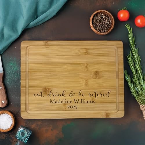 Tabla de cortar rectangular de madera personalizada miniatura 5