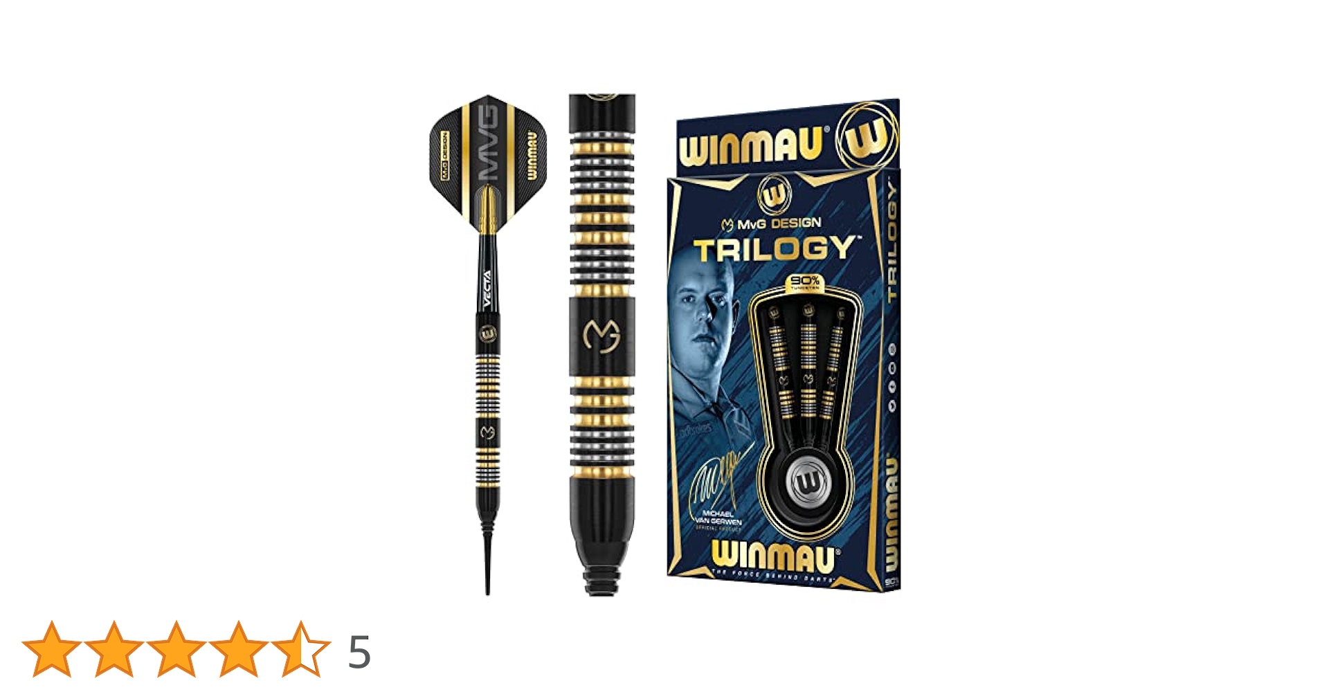 winmau MVG トリロジー WINMAU MVG TRILOGY DESIGN 90% TUNGSTUN 20 GRAM SOFT TIP